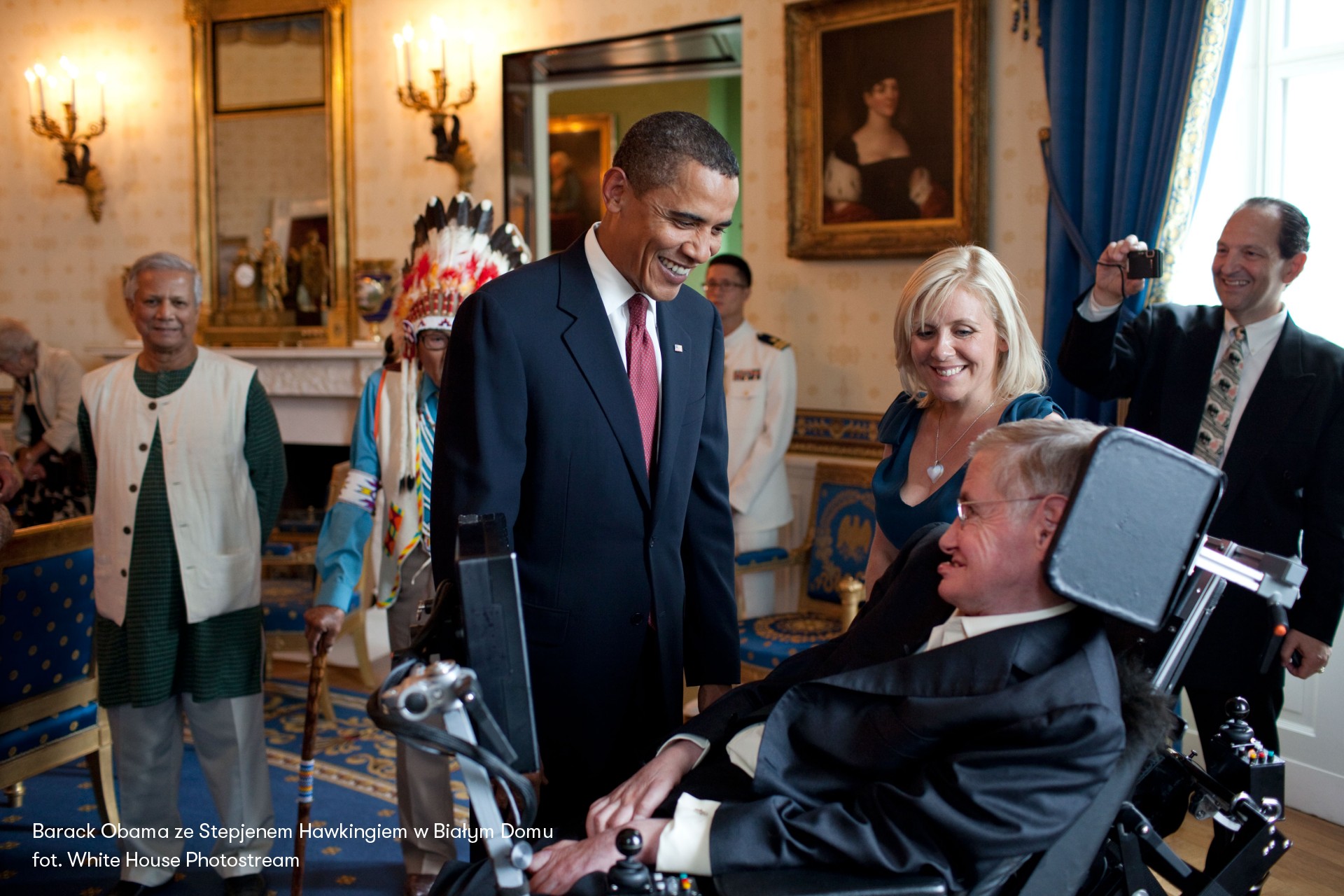 Spotkanie Stephena Hawkinga z prezydentem USA Barackiem Obamą