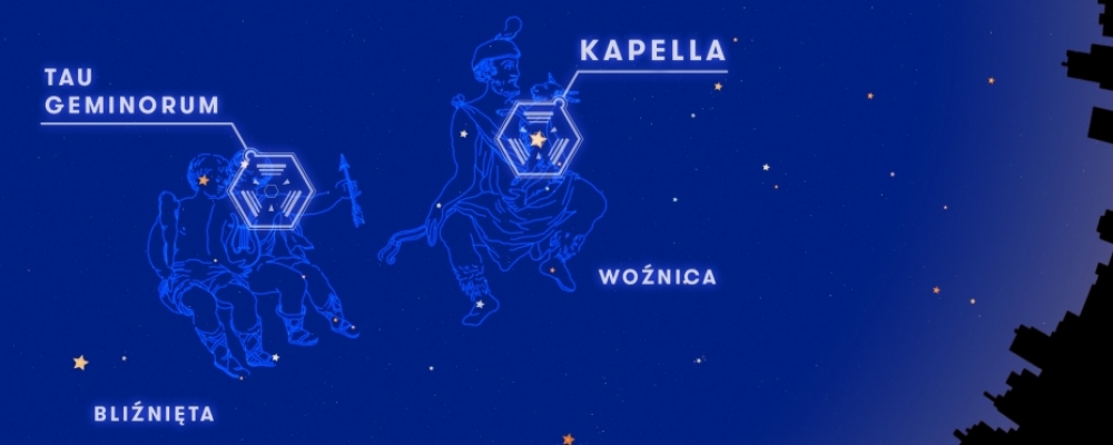 Fragment mapy nieba nad Łodzią w lutym