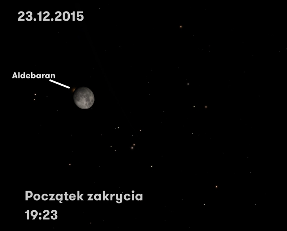 Okultacja Aldebarana - faza 1