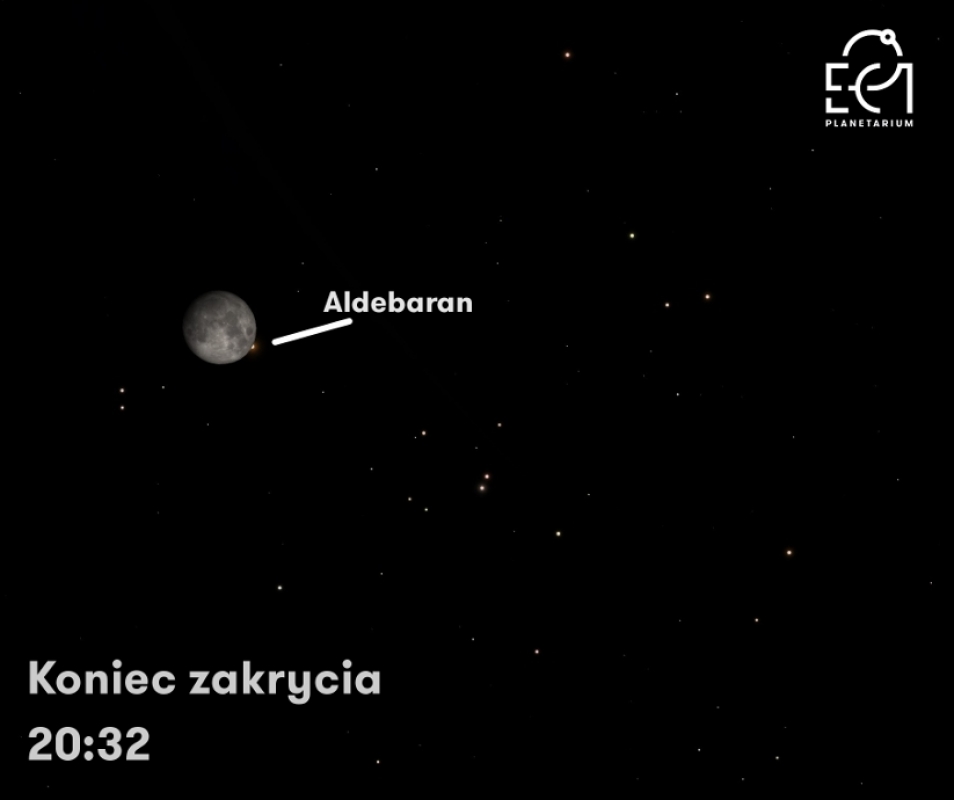 Okultacja Aldebarana - faza 3