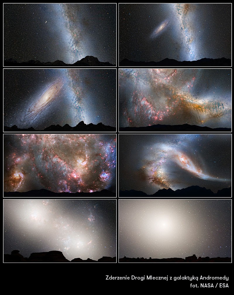 Zderzenie Drogi Mlecznej z galaktyką Andromeda