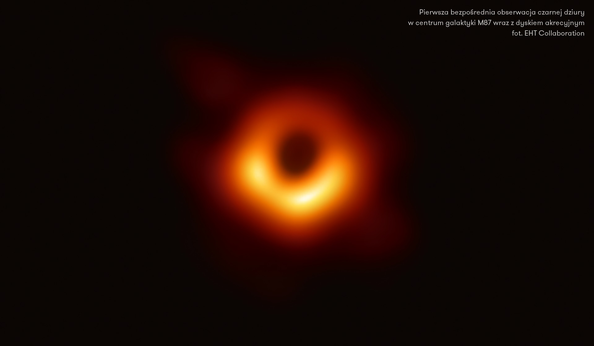 Pierwsza bezpośrednia obserwacja czarnej dziury w centrum galaktyki M87 wraz z dyskiem akrecyjnym